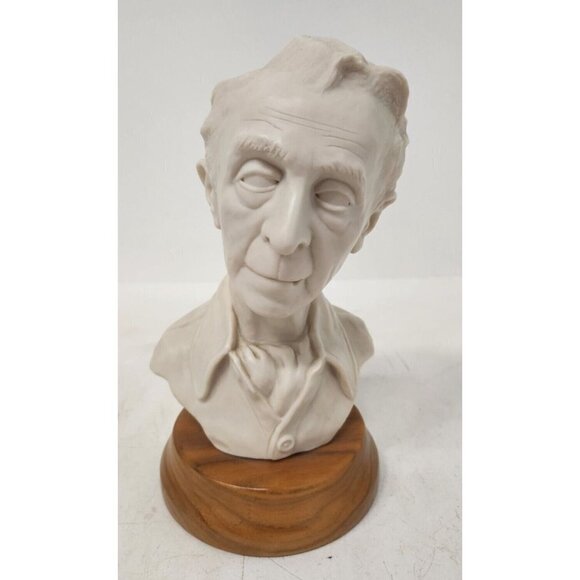 Vintage Porcelain Norman Rockwell Bust Sculpture by Edward J. Rohn Unpainted - Picture 1 of 8